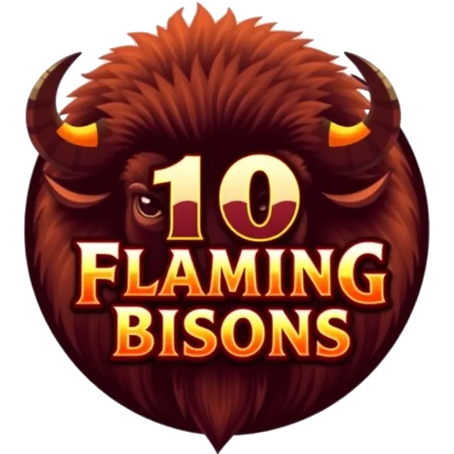 10 Flaming Bisons slot machine logo